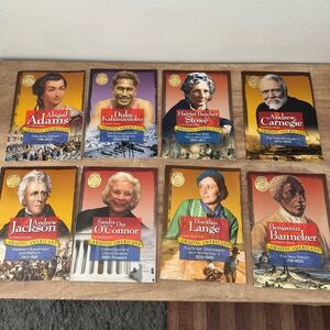 Lot Of 8 Amazing Americans Biography Books Wright Group Readers Home School Lear